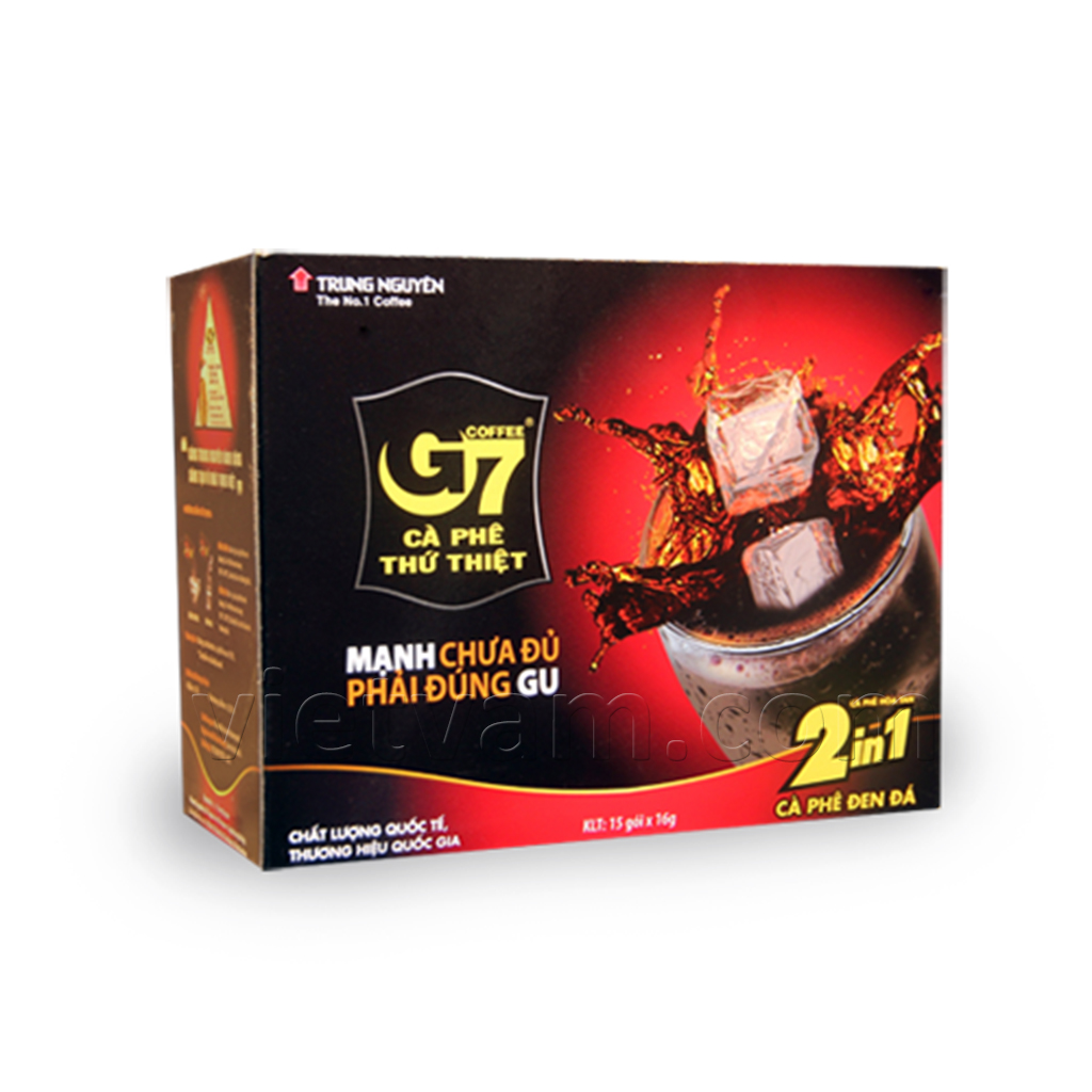 Растворимый вьетнамский кофе Trung Nguyen G7 GU MANH 2 в 1 Растворимый вьетнамский кофе Trung Nguyen G7 GU MANH 2 в 1